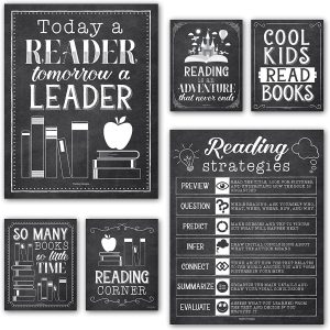 Reading Motivational Posters | Set of 6 | Motivational Posters - Rainbow Muted