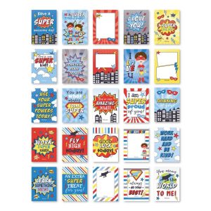 Lunchbox Notes | Set of 25 | School Supplies - Superhro