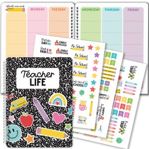 Notebook Undated Teacher Planner | 2025-2026 | Teaching Supplies - Pencils